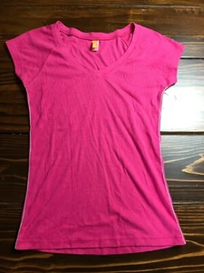 Lucy Shirt, Women's Size Large, Pink, V-neck, Short Sleeve - Picture 1 of 8