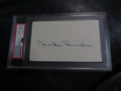 Duke Snider Signed Autographed Index Card PSA Encapsulated  - Image 1 of 4