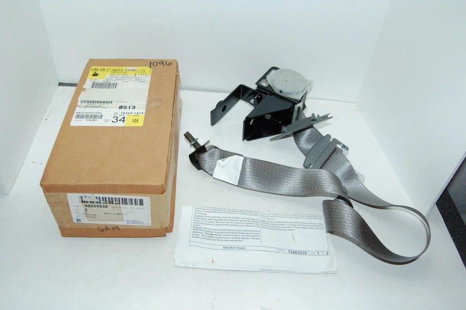 НОВЫЙ ПОДЛИННЫЙ GM 88955938 РЕМЕНЬ НАБОР РЕМНЯ БЕЗОПАСНОСТИ 2004 2005 CADILLAC DEVILLE TOTE1 - Изображение 1 из 4