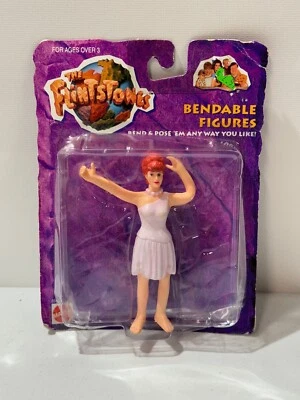 MATTEL 1993 THE FLINTSTONES #65912 BONECO WILMA DOBRÁVEL E POSÁVEL NOVO VINTAGE - Imagem 1 de 3