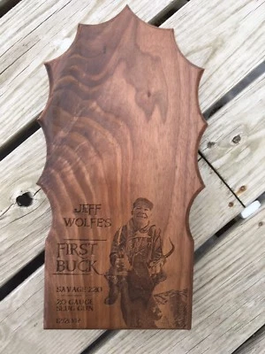 Personalized Drop Down Taxidermy Deer Antler/Plaque/Trophy/Engraved - Image 1 of 4