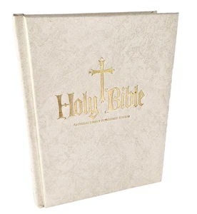 Holy Bible Catholic Family Reference Edition 1971 Red‑Letter Gilt Large Format - Bild 1 von 24