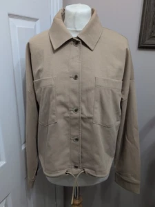 ESPRIT Boxy Tunnelzug Button Up Jacket in Beige Size L UVP 119£ - Bild 1 von 1