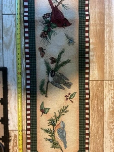 Wildvogel, Kardinal, blauer Vogel - Urlaub - Tischläufer mit Quasten 72" 6 Fuß - Bild 1 von 6