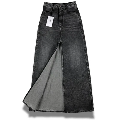 Maxi Falda Vaquera Gris ICON DENIM con Abertura Frontal Nueva con Etiquetas Talla 24 Foto 1 de 4