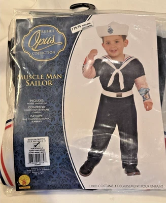 Rubíes Opus Colección Hombre Musculoso Marinero Halloween Disfraz Niño Talla Med 8-10 Foto 1 de 3
