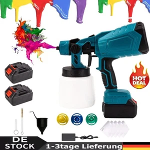 Farbsprühsystem 2 Akku Elektrische Farbspritzpistole Sprühpistole Für Makita 20V - Bild 1 von 11