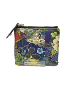 Vivienne Westwood Bi-fold Wallet Leather Multicolor Floral Women's - Picture 1 of 9