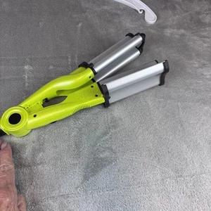 Testa Letto TIGI Onda Artista Hair Waver Crimper Strumento Styling Verde Argento 3 Barili - Foto 1 di 8