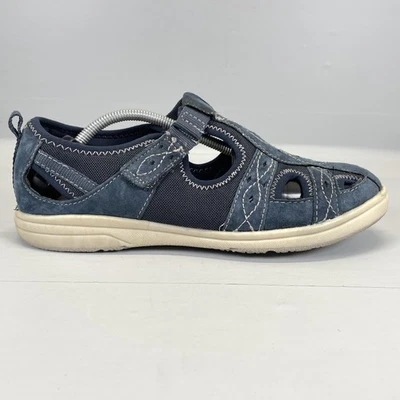 Earth Origins Zapatos Effie Mujer Talla 9.5 Azul Marino Gamuza Informales Sandalias Cómodas Foto 1 de 4