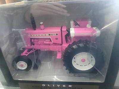 Spec Cast 1/16 Pink Oliver 1755 Open Station Tractor with Wide Front Axle SCT978 - Image 1 of 4