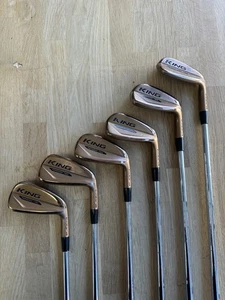 COBRA FORGED TEC COPPER IRONS/5-PW/KBS STIFF SHAFTS - USED - Picture 1 of 12