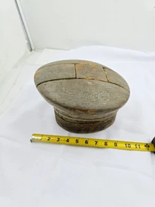 ANTIQUE 5 PIECE PUZZLE WOOD HAT BLOCK FORM 10x9x6" - Picture 1 of 12