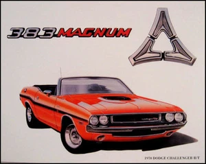 1970 Dodge Challenger R/T Conv. Art Print Lithograph - Picture 1 of 1