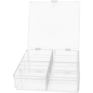 Cosmetic Cotton Storage Box Pads Holder Case Clear Container with Lid - Picture 1 of 12