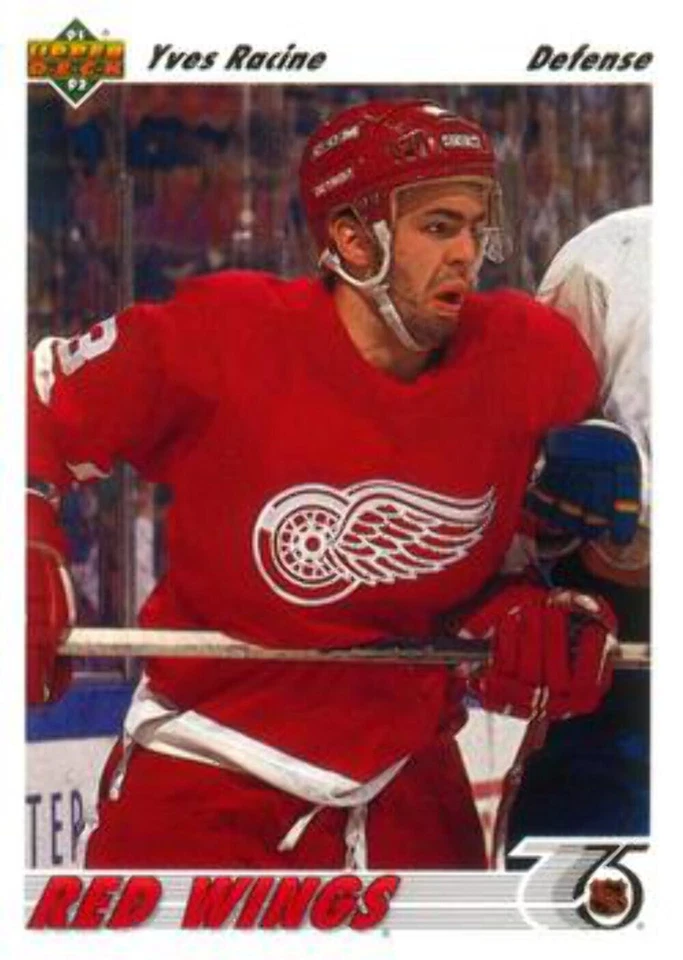 #498 Yves Racine - Detroit Red Wings - 1991-92 Upper Deck Hockey - Image 1 of 1