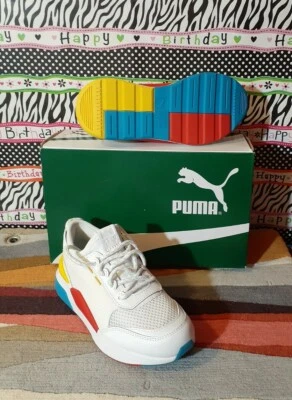 Кроссовки детские для мальчиков Puma белые гавайский океанский одуванчик 366951 США 1C - Изображение 1 из 4