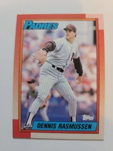 1990 Topps Dennis Rasmussen #449 casi nuevo - Imagen 1 de 1