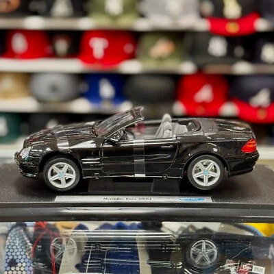 WELLY Mercedes Benz SL500 Black 1/18 Scale Diecast Model Car | New - Image 1 of 4