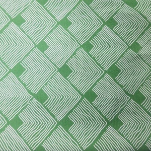 Tessuto tappezzeria cotone Richloom 2,25 iarde verde brillante bianco geometrico quadrato - Foto 1 di 4