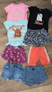Girls bundle 5 shorts and 3 Tshirts sz 4T - Picture 1 of 10