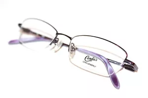 NEW CANDIE'S BELLA PUR PURPLE SEMI RIMLESS EYEGLASSES RX WOMEN FRAMES 48-17-135 - Picture 1 of 6