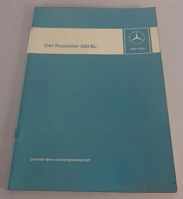 Manual de Taller Inscripción Introducción Mercedes Benz R107 350 Sl Pie 04/1971 - Imagen 1 de 4