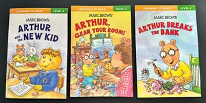 3 Set: Arthur & the New Kid, Clean Your Room, Breaks the Bank, Paperbk, Level 2 - Imagen 1 de 8