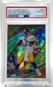 2019 Select Field Level Dragon Scale Prizm #263 BEN ROETHLESBERGER PSA 10 27/88 - Picture 1 of 2