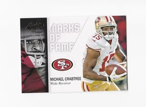2012 Absolute Marks of Fame #15 Michael Crabtree San Francisco 49ers Texas Tech - Imagen 1 de 2
