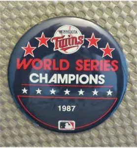 Twins world champions world series winner 1987 button, MLB, Minnesota - Picture 1 of 2