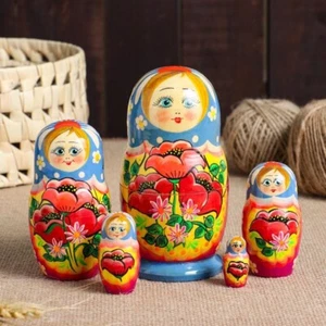 Matryoshka 5 posti 15,50 centimetri Матрешка Маки 5мест (15,50см) - Imagen 1 de 4