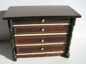 Biedermeier Boule antique miniature doll house German furniture Chest - Picture 1 of 1