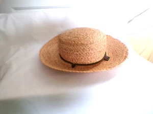 Gymboree Boy's Straw Hat Size L/XXL NWT Wide Brim Snap Apart Neck Guard Summer - Picture 1 of 7