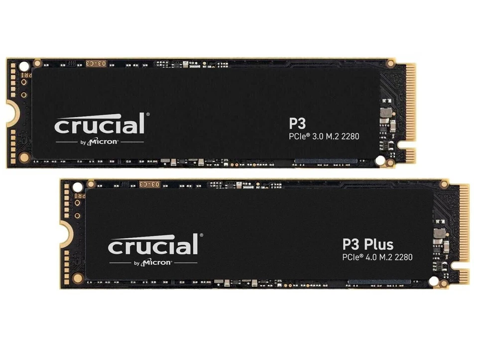 Crucial P3 / P3 Plus 500GB 1TB 2TB 4TB M.2 PCI-Express NVMe 3D NAND Internal LOT - Image 1 of 1