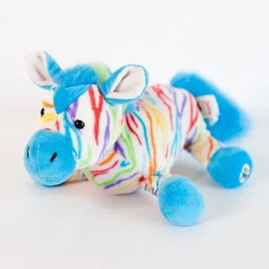 Ganz Webkinz HM 486 Rainbow Zebra Plush Stuffed Animal Toy No Code - Picture 1 of 6