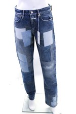 Closed Mens Bogus Straight Patchwork Jeans - Mid Blue Size 29