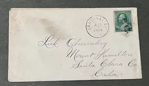1889 GRASS VALLEY CA TO LICK OBSERVATORY MT HAMILTON SANTA CLARA ! +SAN JOSE B/S - Picture 1 of 4