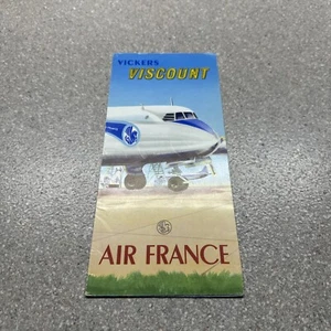 Vintage Vickers Viscount Air France Werbeprospekt - Bild 1 von 14