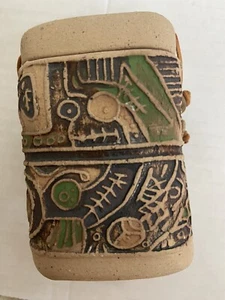 Tawadi Kunstkeramik Glas 4" Lederscharnier Schmuckschatulle signiert Made in Venezuela - Bild 1 von 8