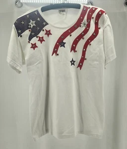 Vintage Cactus California Women’s Western Style Patriotic Shirt, L -- USA Made! - Picture 1 of 4