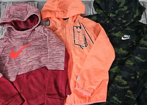 Nike Rain Jacket Polyester Fleece Long Sleeve Sweater Toddler Boy Sz 4 Lot of 3 - Picture 1 of 12