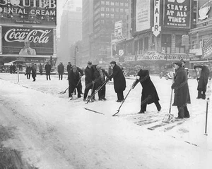Pala Nieve Nueva York 1933 Vintage 8x10 Reimpresión De Foto Antigua - Imagen 1 de 1
