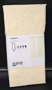 Ikea SKAREFLY Sheer Curtains 2 Panels (1 pair) 57" x 98" Floral Light Cream - Picture 1 of 5