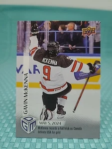 2024 UD Team Canada Juniors Gavin McKenna Game Dated Moments #27 - Ship Ready - Picture 1 of 2