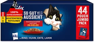 FELIX Katzenfutter Nass Gelee Sorten-Mix Katzennassfutter Katzenfutter 44 X 85G - Bild 1 von 9