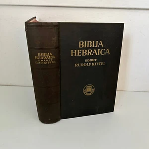 Biblia Hebraica Rudolf Kittel 1952 Hebrew German HC American Bible Society - Picture 1 of 14