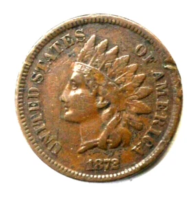 Centavo cabeza india 1872 1 c Filadelfia de Estados Unidos - Imagen 1 de 2