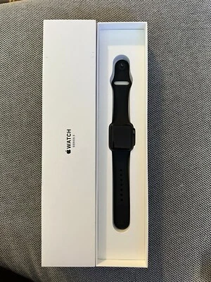 Apple Watch Series 3 38mm Space Gray Aluminum Case with Black Sport Band - Image 1 of 3