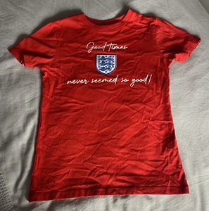 England Football Red T Shirt 8-9 Years - Picture 1 of 5